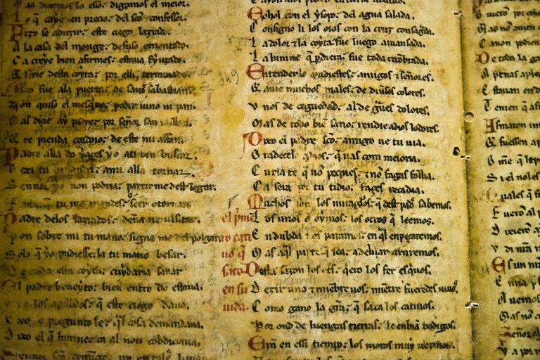Medieval Monastic Scriptoriums: Illuminated Manuscripts and the Preservation of Classical Knowledge Illuminated medieval Latin manuscript on animal vellum with gold leaf calligraphy and ornate floral marginalia